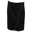 Alexander McQueen Asymmetrical Zipper Pencil Skirt in Black Acetate  - Alexander Mcqueen