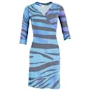 Diane Von Furstenberg Wrap Dress in Blue Silk