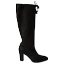 Loro Piana Knee High Boots in Brown Suede 