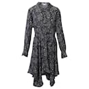 Stella McCartney Robe Imprimé Lune et Étoile en Soie Bleue - Stella Mc Cartney