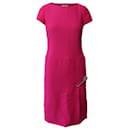 Moschino Cheap and Chic Sheath Dress in Hot Pink Wool 