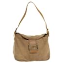FENDI Mamma Baguette Sac à bandoulière en daim beige 2370/26426 Auth yk6310 - Fendi