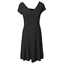Lauren Ralph Lauren Polka-Dot Kleid aus schwarzem Polyester