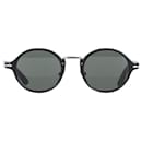 Persol 3129s Round Sunglasses in Black Acetate 