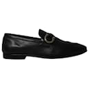 Salvatore Ferragamo Loafers with Gancini Buckle in Black Leather