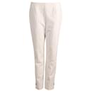 Pantalon Slim Fit Escada en Viscose Blanc