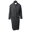 Isabel Marant Etoile 'Henlo' Long Coat in Black Print Wool