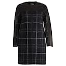 Akris Paneled Checked Coat in Multicolor Wool 