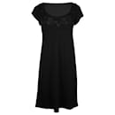 Mini abito ricamato Diane Von Furstenberg in lana nera