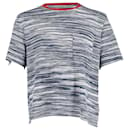 Missoni Gestreiftes T-Shirt mit Rundhalsausschnitt aus mehrfarbiger Baumwolle