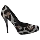 Stiletto-Pumps von Christian Dior aus Ponyhaar mit Animal-Print