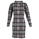 Joseph Plaid Sweater Dress in Grey Wool