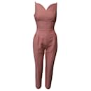 Emilia Wickstead Sweetheart Low Back Jumpsuit in Pink Crepe Polyester - Autre Marque