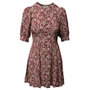 Robe à fleurs Reformation Laylin en viscose rouge