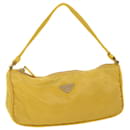 Bolsa para acessórios PRADA Nylon Yellow Auth 38793 - Prada