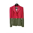 Balmain Pink Golden Buttons Single Breasted Red Jacket Blazer