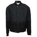 Balenciaga Two-Tone Bomber Jacket in Black Nylon