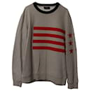 Givenchy Stars & Stripes Pullover aus grauer Baumwolle