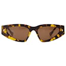 Óculos de Sol Crista - Nanushka - Acetato - Amarelo