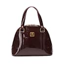 MCM Visetos Patent Leather Handbag Enamel Handbag in Good condition