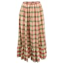 Ralph Lauren Plaid Midi Skirt in Multicolor Cotton