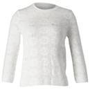 Suéter de crochê com gola redonda Commes Des Garcons em algodão branco - Comme Des Garcons