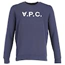 a.P.C Logo Sweatshirt in Navy Blue Cotton - Apc