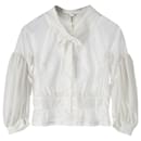 Comme des Garcons Cropped Blouse in White Polyester - Comme Des Garcons