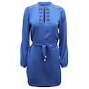 Diane von Furstenberg Florina Tunic Short Dress in Blue Silk  - Diane Von Furstenberg