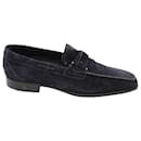 Tod's Slip-On Loafers in Navy Blue Suede 
