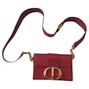 Krakeliertes Lammleder 30 Montaigne Box Bag Rot - Dior