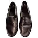 Hand Made in Italy Black Calf Leather Loafers Moccasins - Tod's
