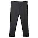 Pantaloni Prada con risvolto in cotone nero