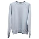 Tom Ford Crewneck Long Sleeve Sweater in Pastel Blue Cotton