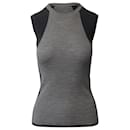 Louis Vuitton Knitted Sleeveless Top in Grey Wool 
