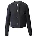 Burberry Boucle Cropped Jacket in Black Wool