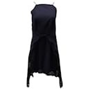 Alexander Wang Roses Pinstripe A-line Apron Dress in Blue Polyester