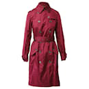 Trench coat impermeabile Burberry in poliammide viola prugna