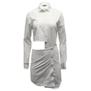 Jacquemus Cut Out Shirt Dress in White Cotton