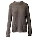 Dolce & Gabbana Rundhals-Strickpullover aus braunem Acryl