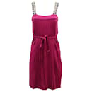 Tory Burch Beaded Strap Dress in Pink Viscose