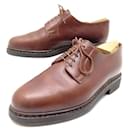PARABOOT DERBY SHOES 6.5F 41 NORWEGIAN STITCHED BROWN LEATHER SHOES - Paraboot