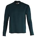 Jil Sander Crewneck Long Sleeve Sweater in Green Wool