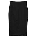 Alexander McQueen Pencil Skirt in Black Wool - Alexander Mcqueen