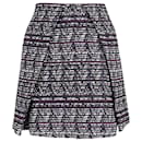 MSGM Jacquard Insert Pleat Knee Length Skirt in Multicolor Polyester - Msgm