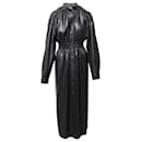 Nanushka Jayce Ruched Midi Dress in Black Vegan Leather