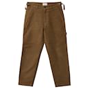 Ami Alexandre Mattiusi Regular Fit Pants in Brown Cotton