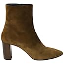 Saint Laurent Ankle Boots in Brown Suede