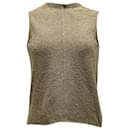 Theory Sleeveless Terry Top in Beige Cotton Polyester