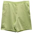 Y-3 Drawstring Shorts in Lime Green Cotton - Y3
